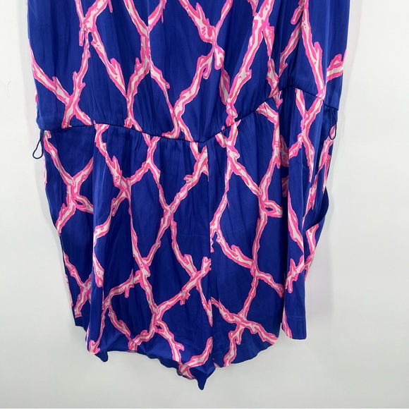 Lilly Pulitzer Ritz Romper Deep Dive Engineered Blue Nautical Santorini XL - Picture 8 of 11